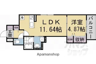 PISO丹波口【303号室】の間取り