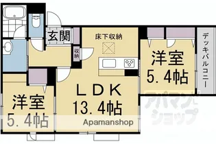 シャーメゾン室町御所西【101号室】の間取り