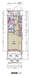 プレサンスTHE KYOTO 新町通【0210号室】の間取り