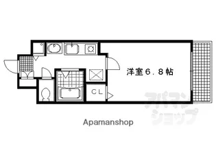 スワンズ京都大将軍【205号室】の間取り