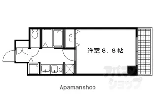 スワンズ京都大将軍【203号室】の間取り