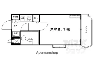 DETOMー1御所南【410号室】の間取り