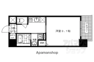 ジョイシティ二条城前【303号室】の間取り