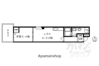 MORE河原町【101号室】の間取り