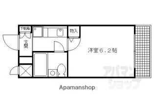 DETOMー1室町二条【407号室】の間取り