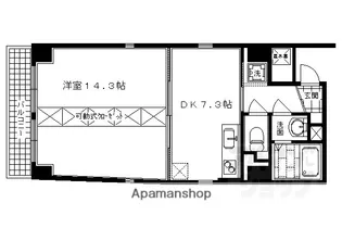 ジュネス木駒【401号室】の間取り