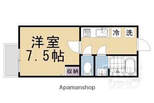 フラッティ四条大宮II【207号室】の間取り