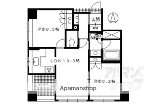 リーガル京都二条城東【203号室】の間取り