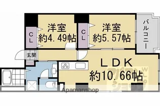 ベルク烏丸【901号室】の間取り