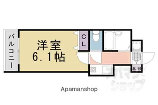モントワ烏丸御池【102号室】の間取り