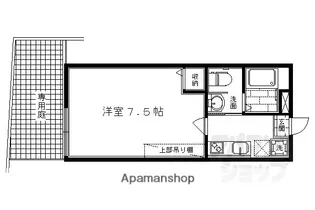 フラッティ堀川高辻【107号室】の間取り