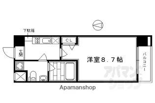 プレサンスNEO京都烏丸【201号室】の間取り