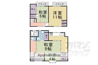 京都府京都市中京区姉大宮町東側【一戸建】の間取り