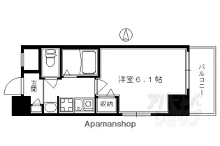 エステムプラザ京都五条大橋【303号室】の間取り