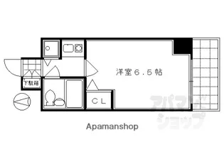 デ リード河原町【606号室】の間取り