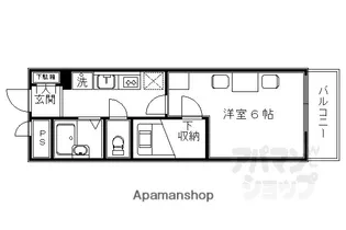 レオパレスTYK壬生【109号室】の間取り