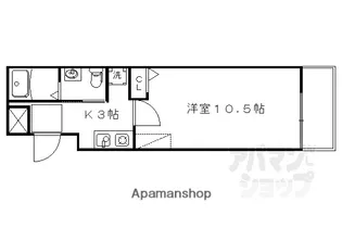 フラッティ毘沙門町【103号室】の間取り
