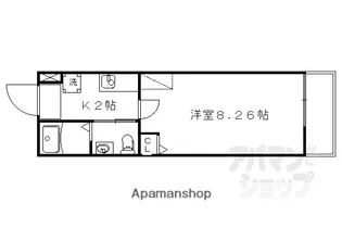 フラッティ毘沙門町【102号室】の間取り