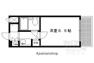 DETOMー1烏丸一条【408号室】の間取り
