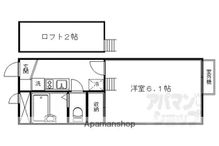 レオパレス御所西【207号室】の間取り