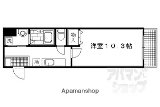 BO 上七軒【101号室】の間取り
