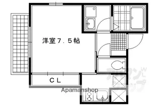 京都府京都市上京区三軒町七本松通一条下る【マンション】の間取り
