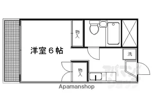 ジュネス一条【211号室】の間取り