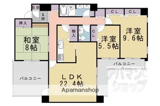 ハイランドコート錦【303号室】の間取り