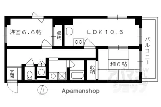 シェ レ クレール【1005号室】の間取り