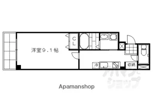 DELIZIA三条堀川【202号室】の間取り