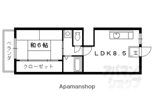 天草マンション【401号室】の間取り