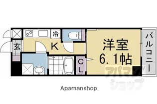二条城ARCUS【402号室】の間取り