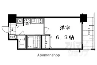 プレサンス京都四条堀川【703号室】の間取り