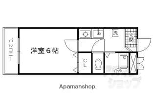 ロイヤルシップ【201号室】の間取り