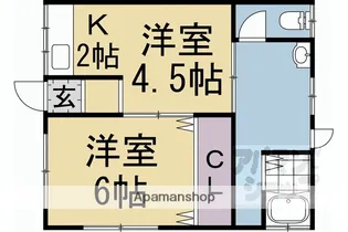 HALE嵐山【102号室】の間取り