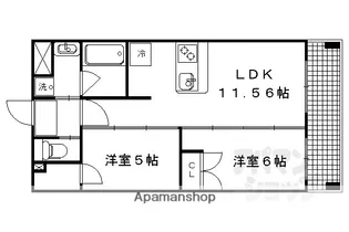 N御所東【205号室】の間取り