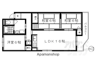 サピエンスコート御所北【303号室】の間取り