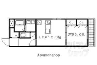 プリュムレーヴ【102号室】の間取り