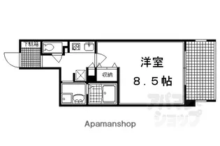 エイペックス京都御所西【203号室】の間取り
