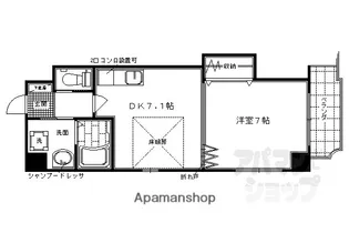 LACANA【301号室】の間取り