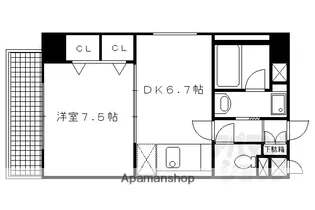 ライオンズマンション四条西洞院【901号室】の間取り