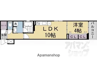 ベラジオ雅び北野白梅町【203号室】の間取り