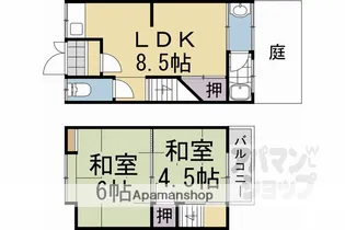 京都府京都市中京区壬生神明町【一戸建】の間取り
