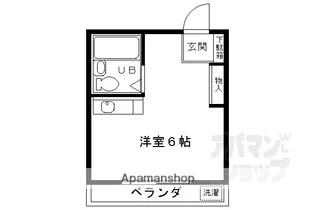 コテージ鹿王【202号室】の間取り