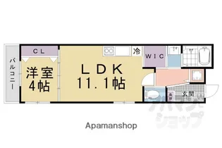 NーRIYO御所南【201号室】の間取り