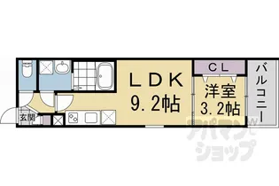 ジーメゾン京都梅津【1階】の間取り