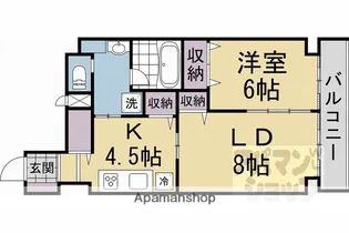 CASA花車【401号室】の間取り