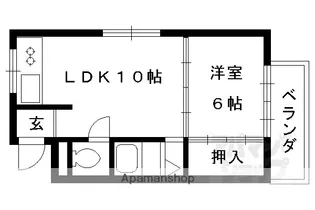 梅津シティーハウスII【203号室】の間取り