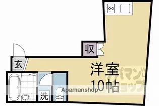 フラッツ帷子ノ辻【202号室】の間取り