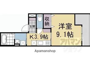 ユアメゾン加賀屋町【A201号室】の間取り